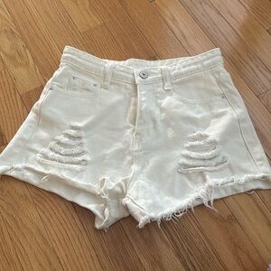 SHEIN white women’s ripped jean shorts, size XS